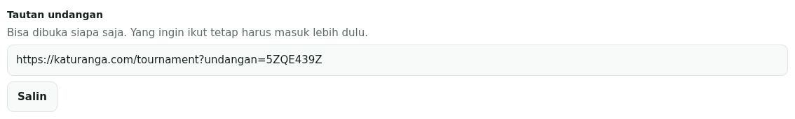 Kotak tautan undangan dengan tombol Salin